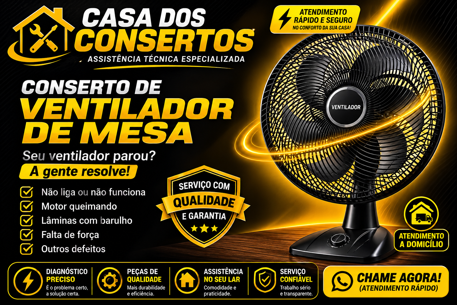 Conserto de Ventilador de Mesa